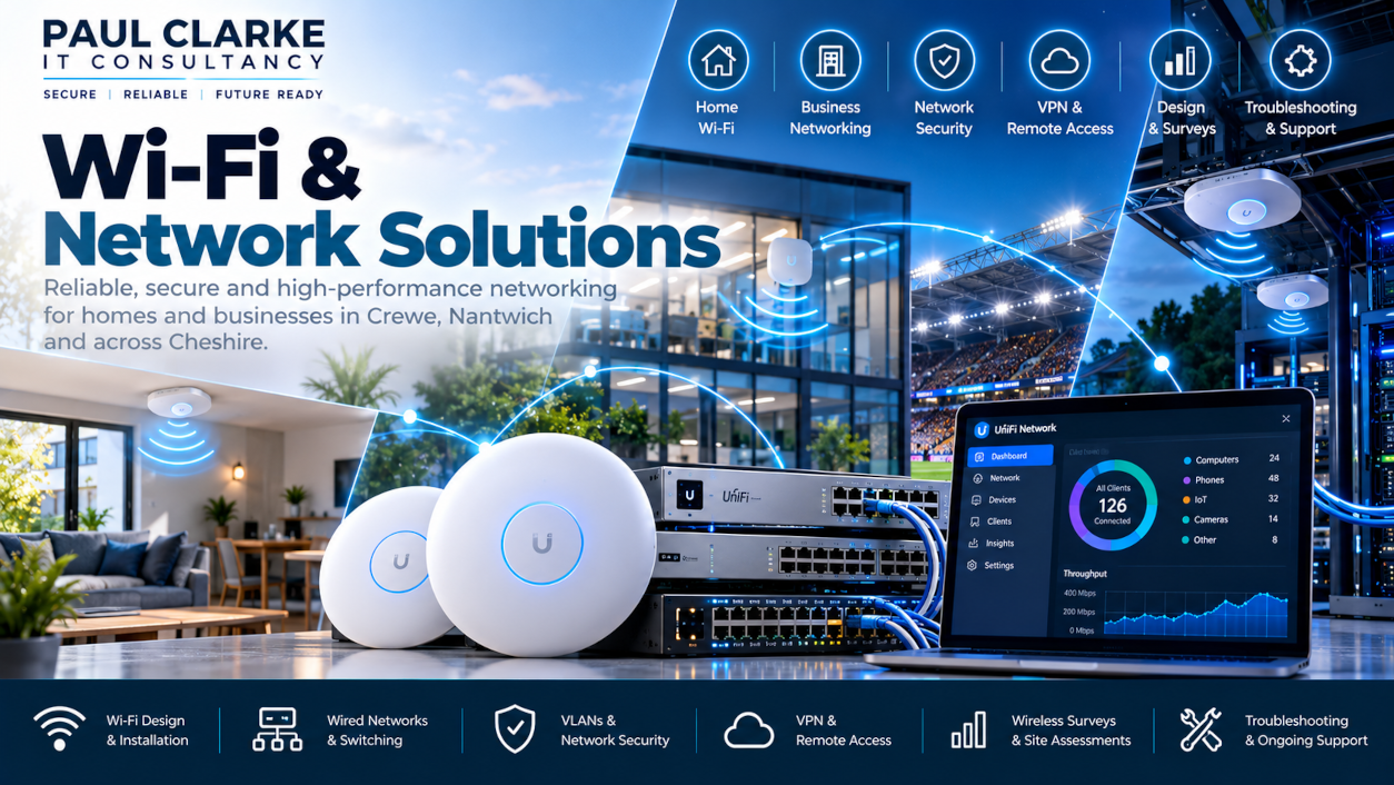 WiFi Installation Crewe and Nantwich – professional home and business network solutions